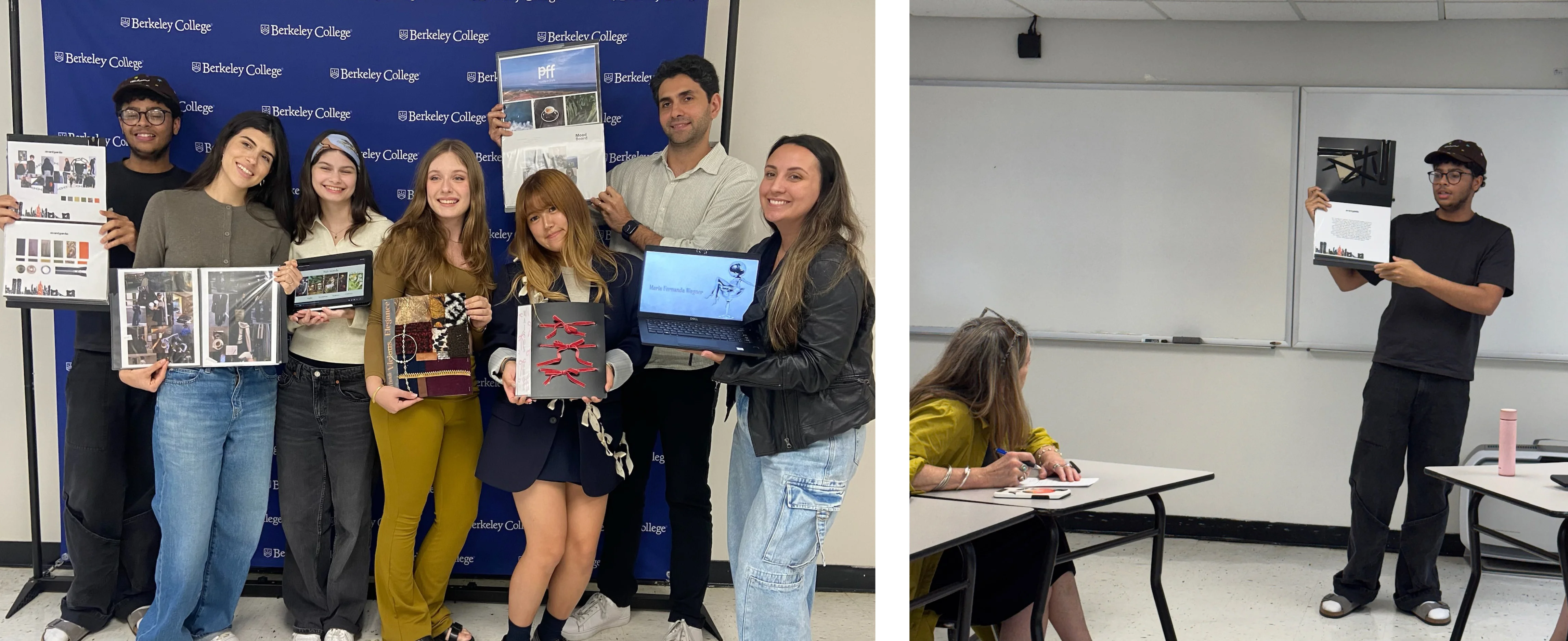 Student Caio attending the Rennert Fashion class