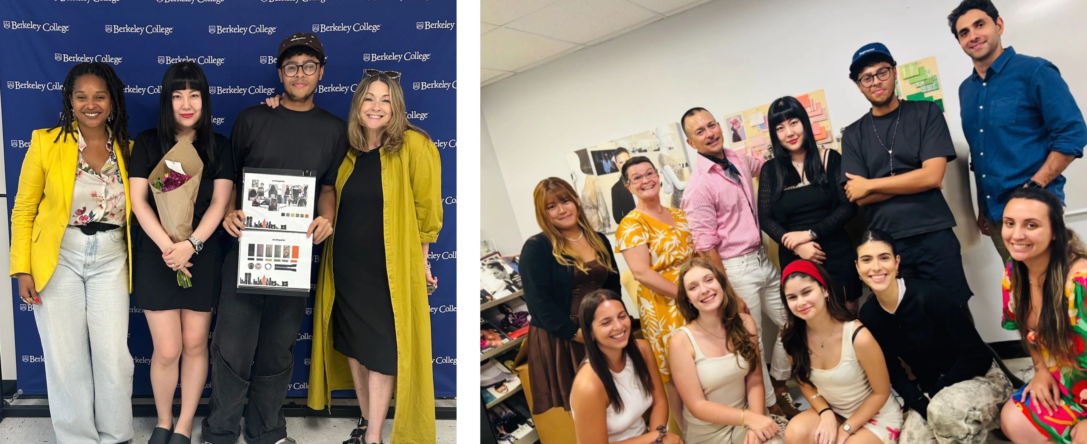 Caio attending the Rennert Fashion program graduation