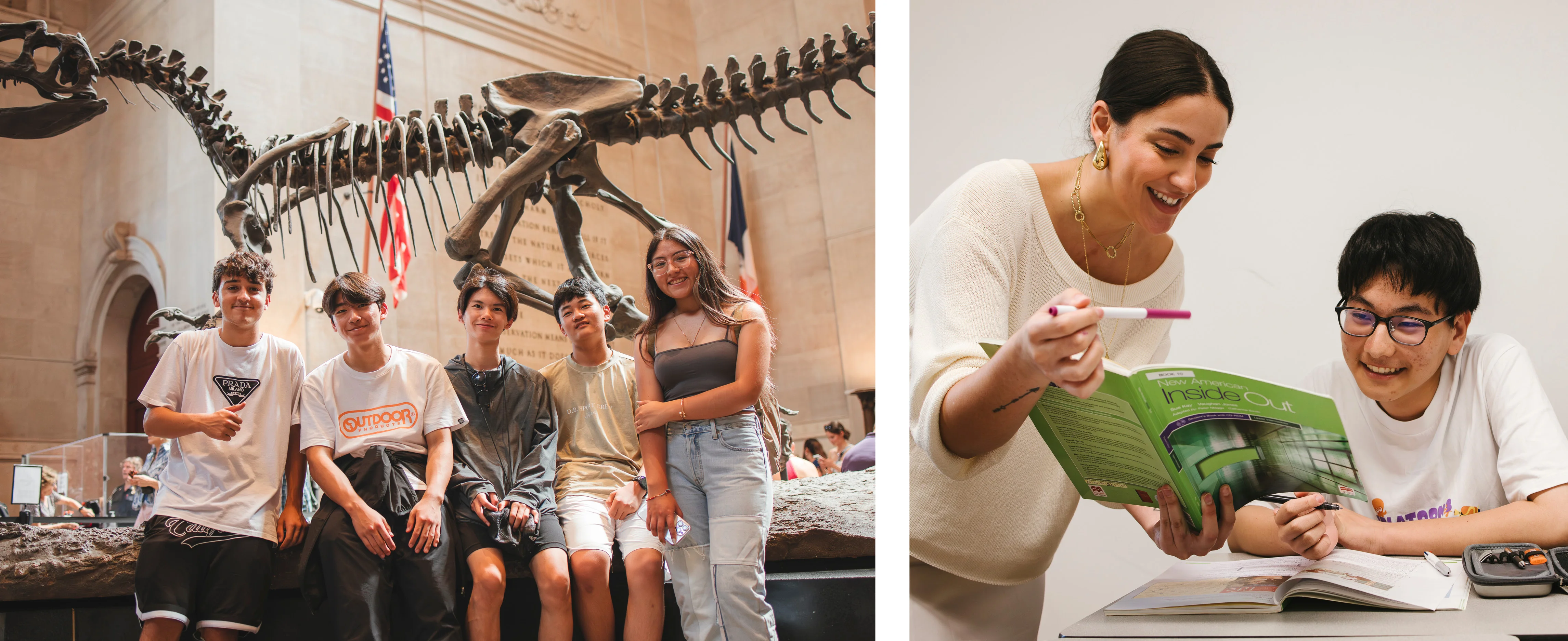 Rennert Teens at the Museum of Natural History and during class