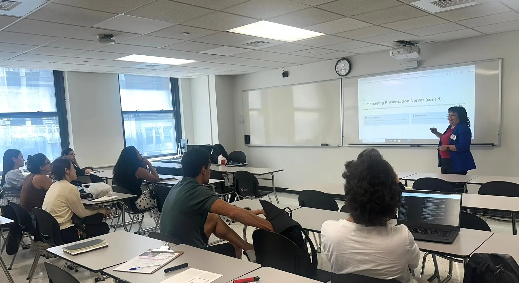 Rennert international students attending a Berkeley College workshop in New York City.