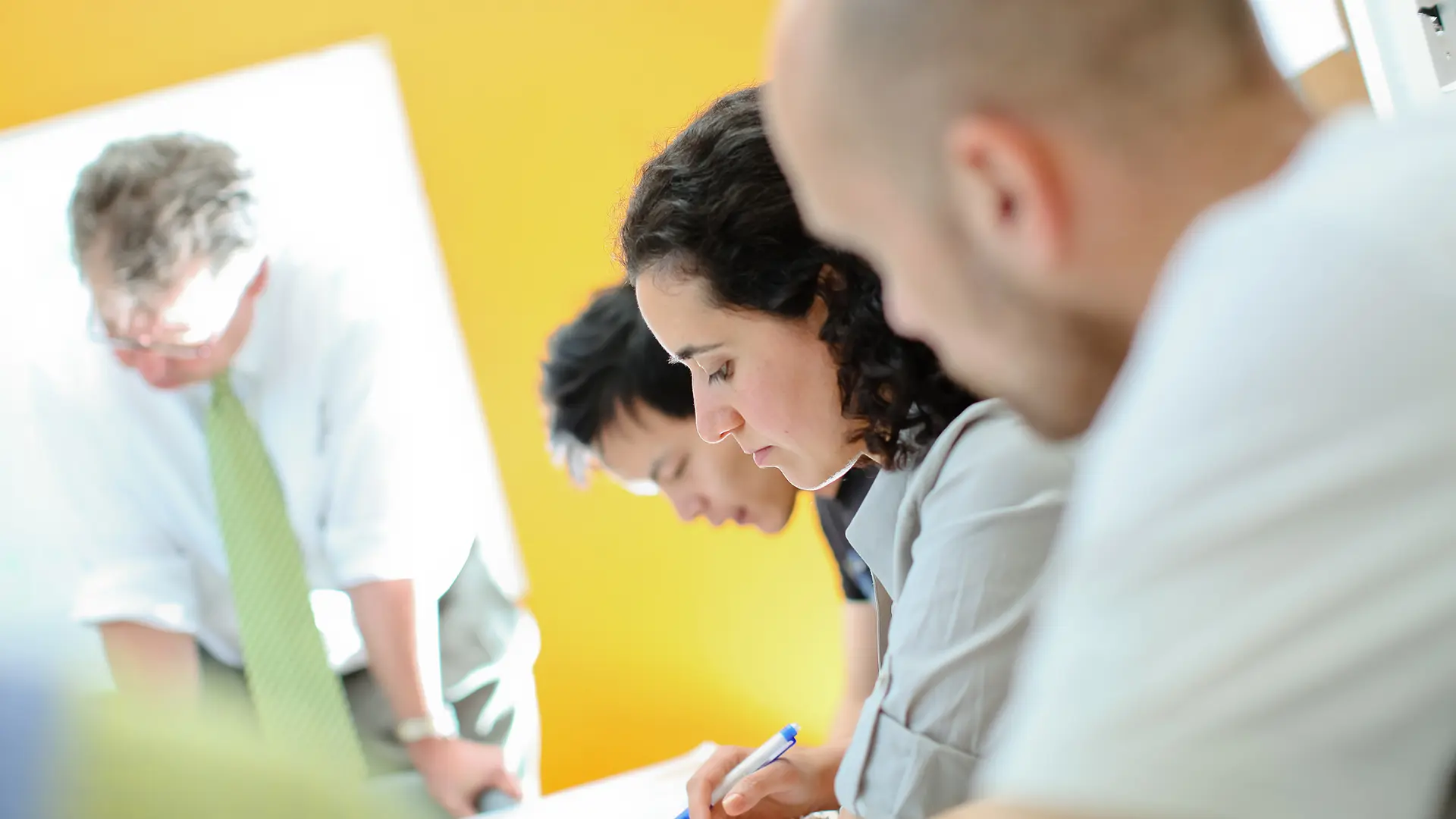 Students attending an Intensive 30 English course at Rennert.