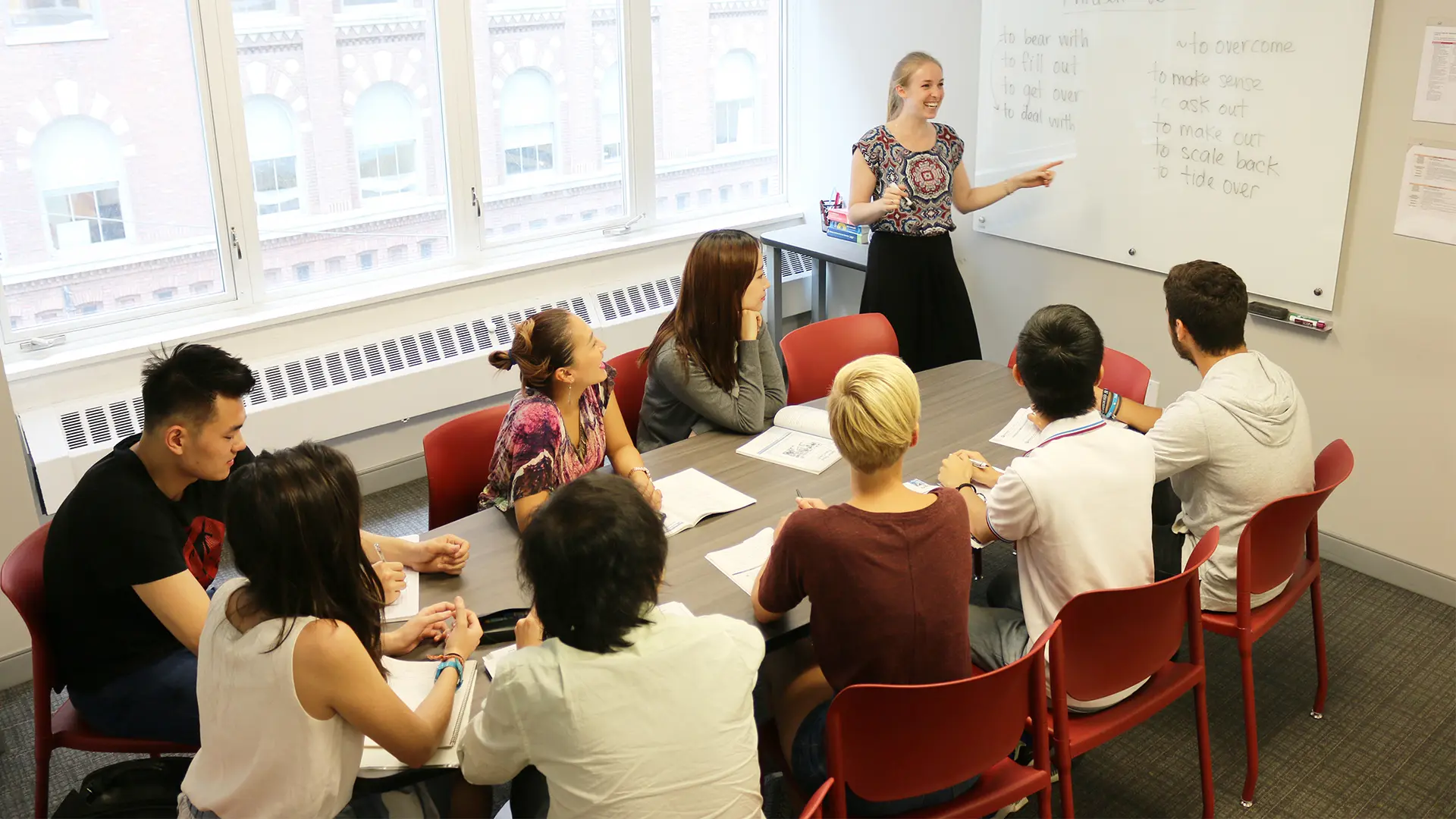 Students in an English for Academic Purposes class at Rennert